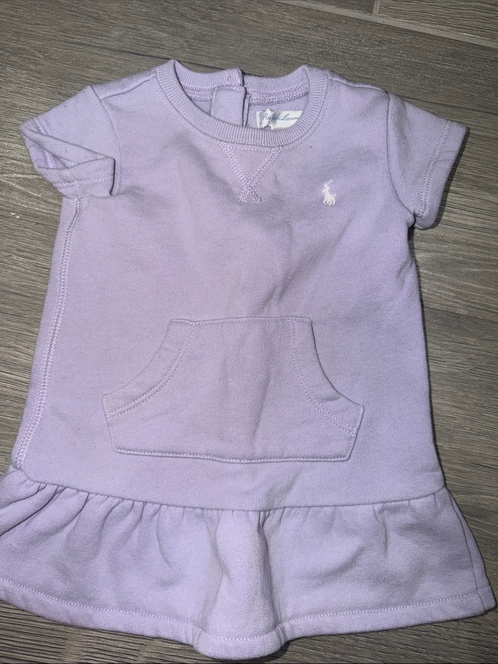 Ralph Lauren Lilac Short-Sleeve Hoodie Dress